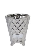 precious flower pot silver 12 cm