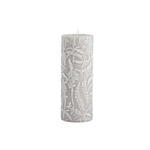 szara-swieca-z-motywem-kwiatowym-20-cm-lene-bjerre-casa-carina