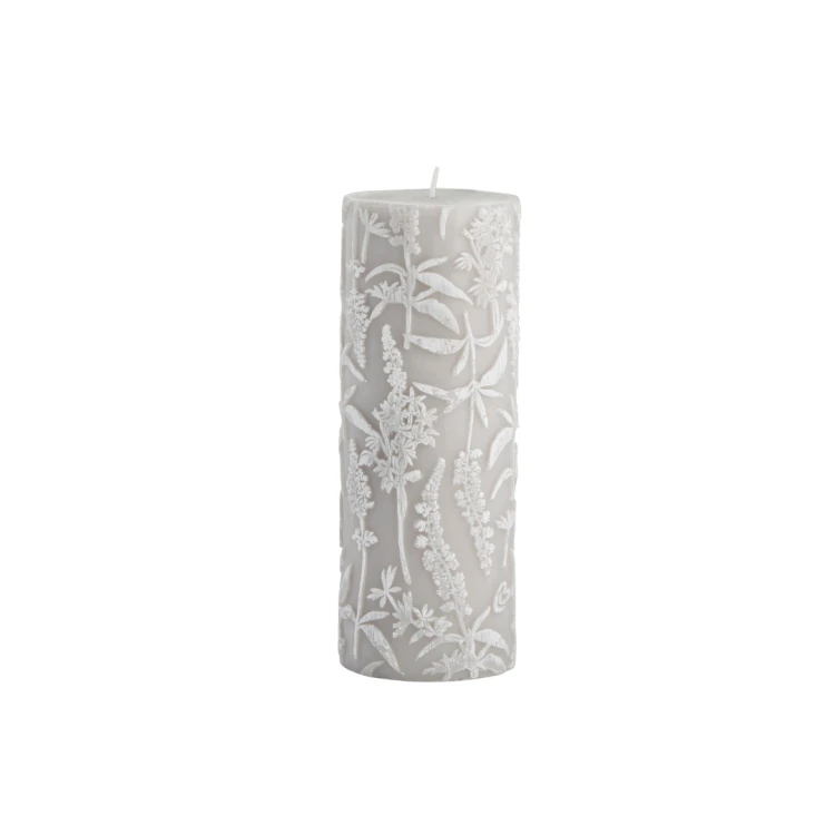 szara-swieca-z-motywem-kwiatowym-20-cm-lene-bjerre-casa-carina