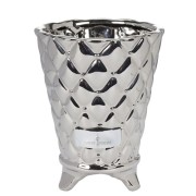 precious flower pot silver 15 cm