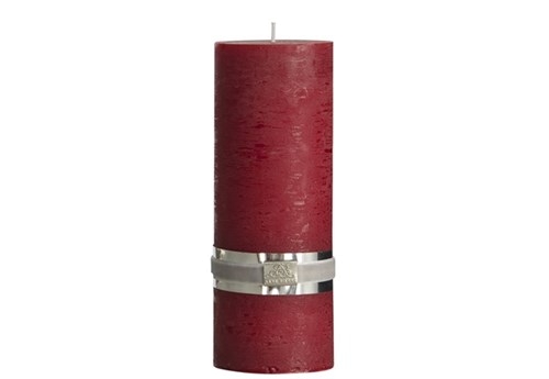 rustic dark red candle 20 cm