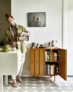 HKLIVING -Komoda na nóżkach pomarańczowa