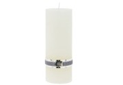 rustic off white candle 20 cm