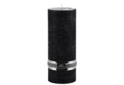 rustic black candle 20 cm