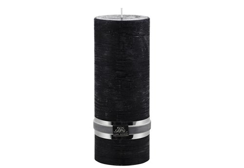 rustic black candle 20 cm