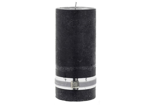 rustic black candle 20 cm2