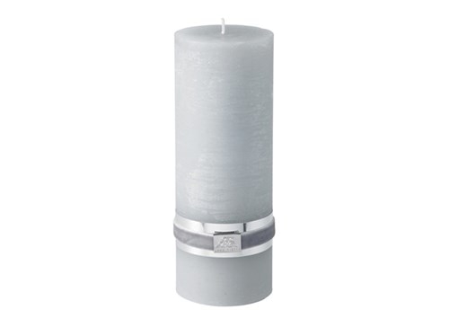 rustic light grey candle 20 cm