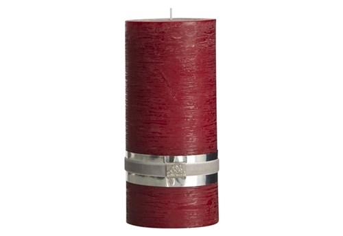 rustic dark red candle 20 cm2