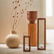 Mała witryna na świece Celso, S, szary