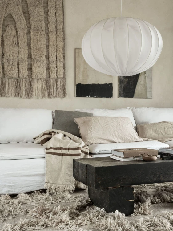 lampa Boll-65-linen-White