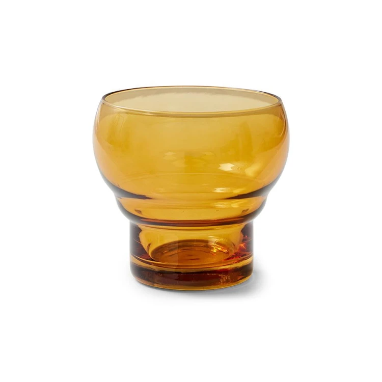 Zestaw 4 szklanek 70's amber