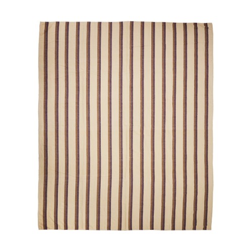 Narzuta w paski Vida, chestnut/cream (230x275cm)