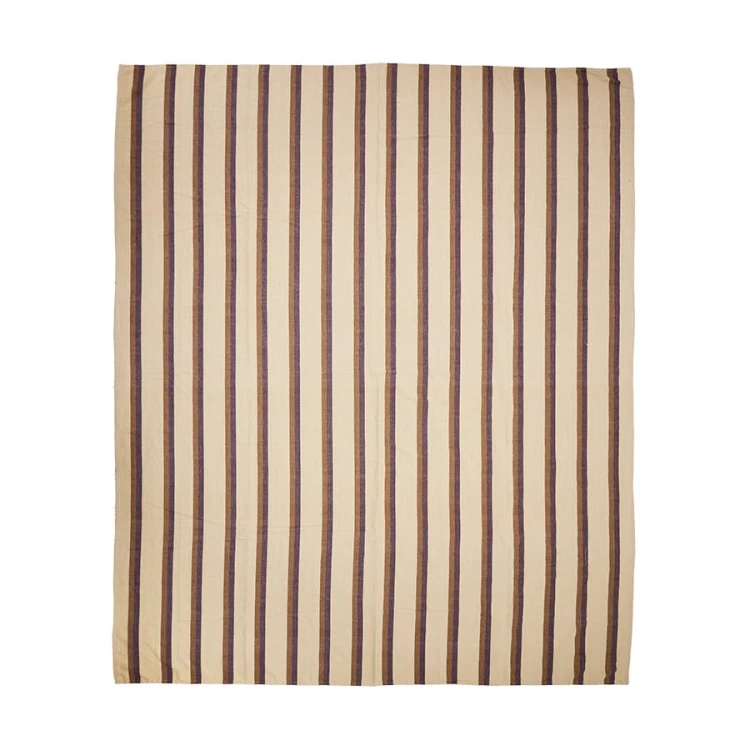 Narzuta w paski Vida, chestnut/cream (230x275cm)