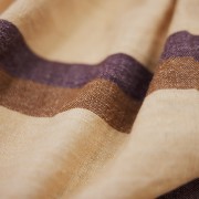 Narzuta w paski Vida, chestnut/cream (230x275cm)