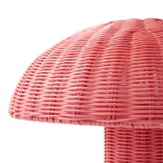 Lampa stołowa rattanowa różowa