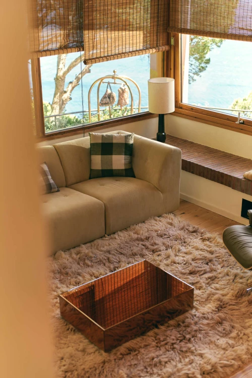 Stolik kawowy Mirror brązowy (80x55cm)