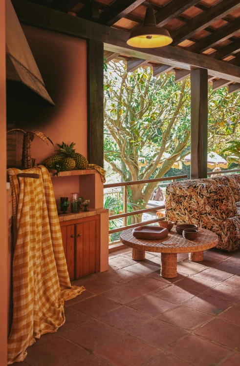 Stolik kawowy rattanowy okrągły