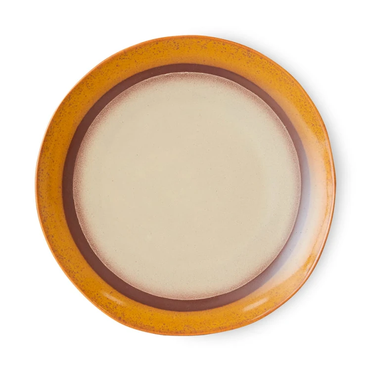Zestaw 2 talerzy obiadowych 70's: coconut