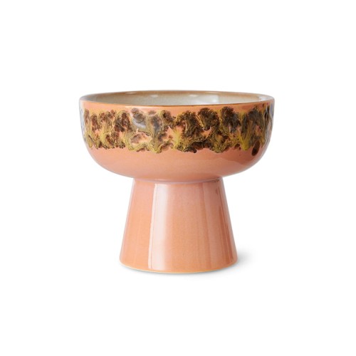 Miska ceramiczna tapas na nóżce 70's: rozmiar L, lush