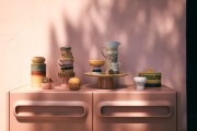 Miska ceramiczna tapas na nóżce 70's: rozmiar L, lush