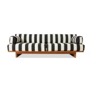Sofa outdoor, drewno tekowe, stracciatella