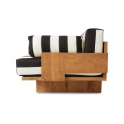 Sofa outdoor, drewno tekowe, stracciatella