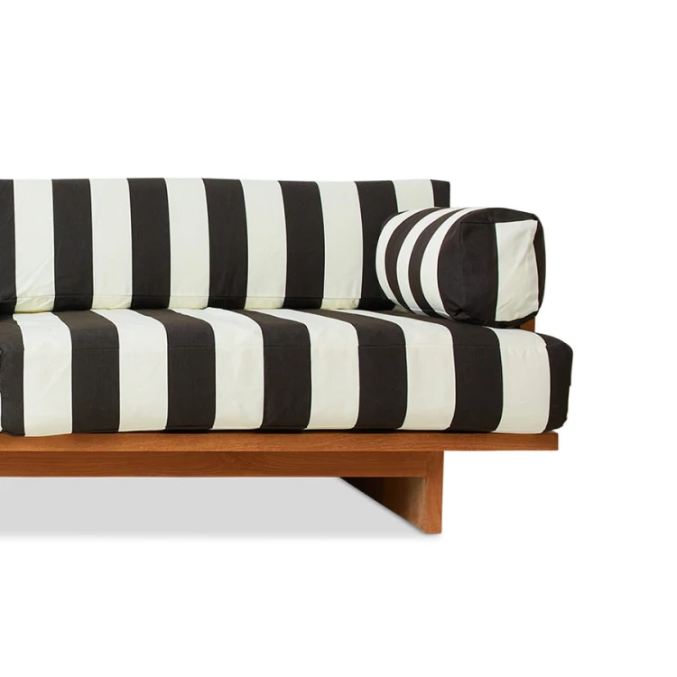 Sofa outdoor, drewno tekowe, stracciatella