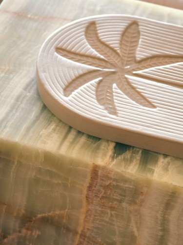 Dekoracja ścienna z kamionki Palmy