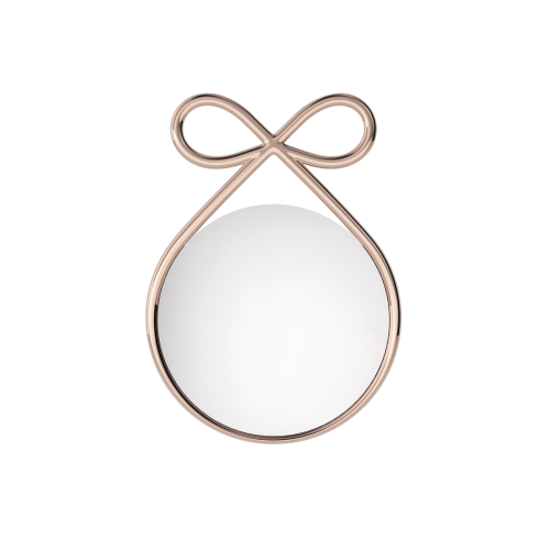 Lustro RIBBON, metal, różowe złoto