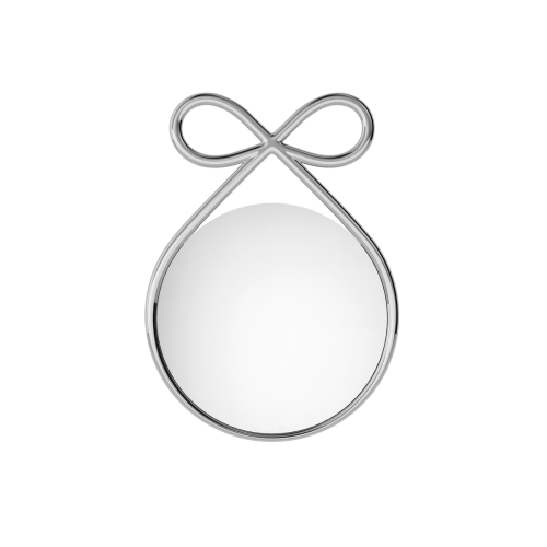 Lustro RIBBON, metal, srebrny