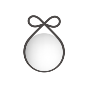 Lustro RIBBON, różowy