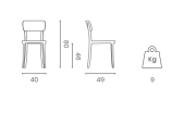 Zestaw 2 krzeseł K CHAIR czerwony
