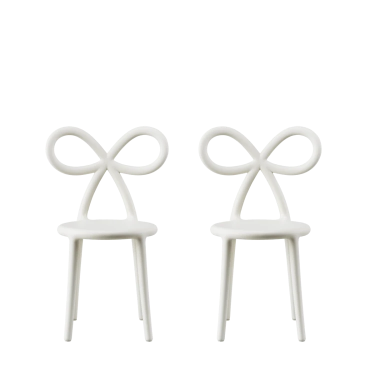 Zestaw 2 krzeseł RIBBON BABY, biały
