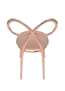 Zestaw 2 krzeseł Ribbon metalowych różowo złotych