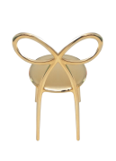 Zestaw 2 krzeseł Ribbon metalowych złotych
