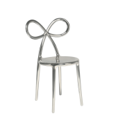 Krzesło Ribbon metalowe srebrne