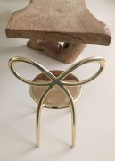 Krzesło Ribbon metalowe srebrne