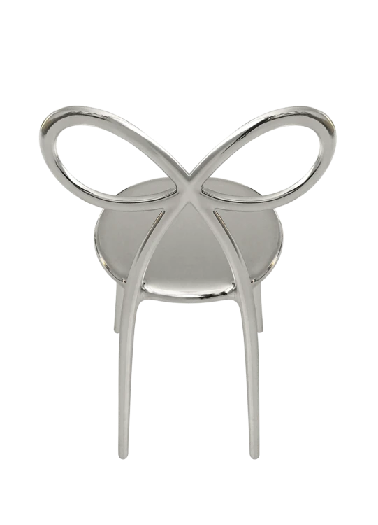 Krzesło Ribbon metalowe srebrne