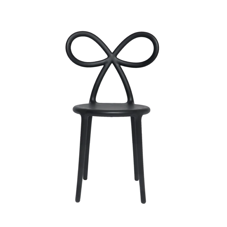 Zestaw 2 krzeseł Ribbon czarny mat