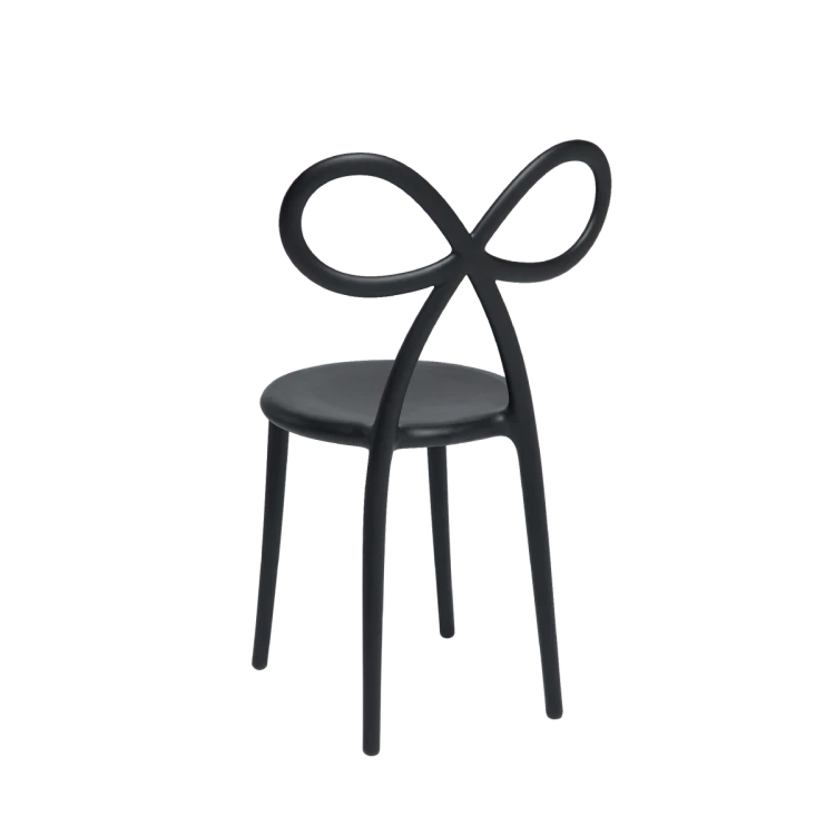 Zestaw 2 krzeseł Ribbon czarny mat