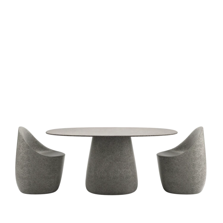 Stół COBBLE 160 cm mix szary