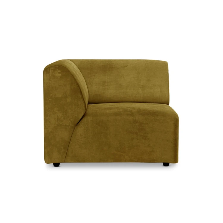 Sofa Jax: element lewy końcowy, royal velvet, oliwkowy