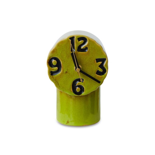 Zegar ceramiczny Retro oliwkowy