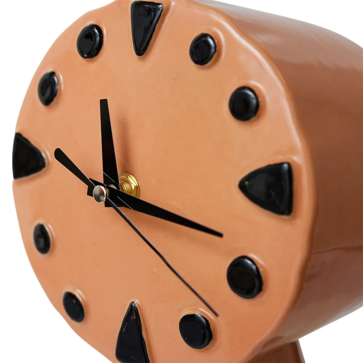 Zegar ceramiczny Retro brzoskwiniowy