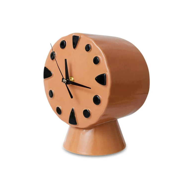 Zegar ceramiczny Retro brzoskwiniowy