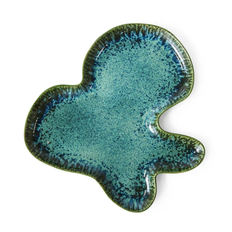 Talerz w kształcie muszli, teal