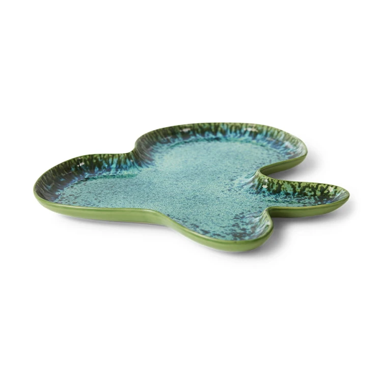 Talerz w kształcie muszli, teal