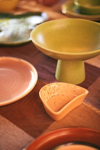 Miska do tapas w kształcie muszli, speckled