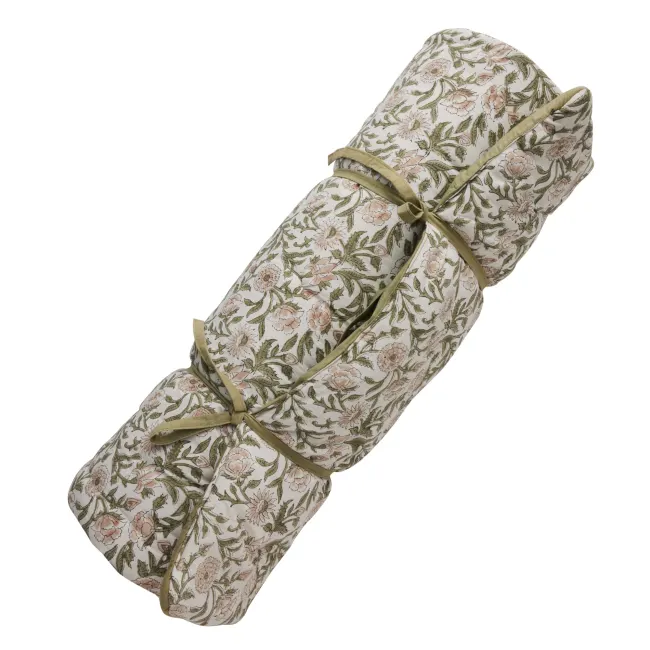 Lene Bjerre - poduszka na ławkę w kwiaty zielona 180x70 Ivillia