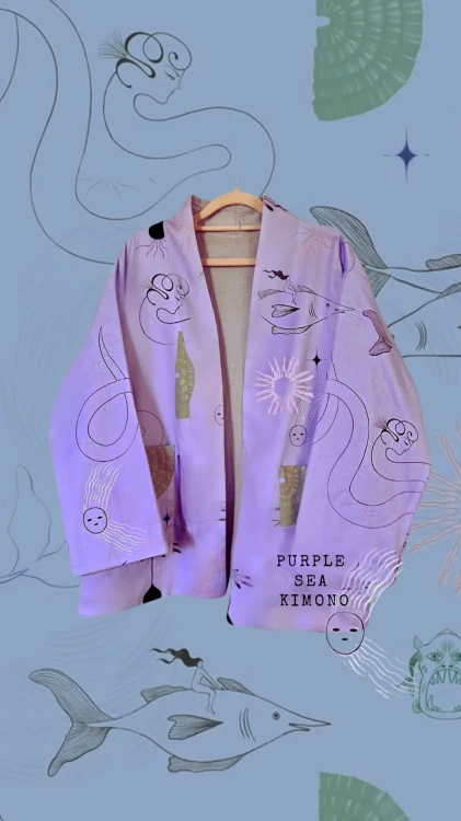 Kimono Purple- Aurelia Zwei Frauen
